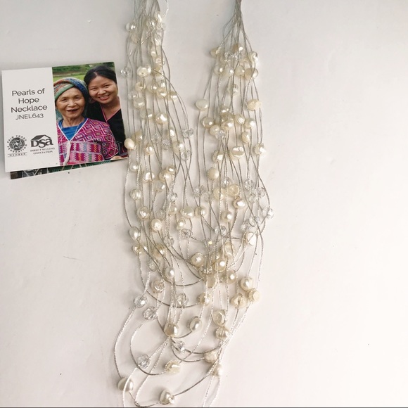 NEW Freshwater Pearls Necklace & Bracelet Combo-Hand Crafted in Thailand - Picture 10 of 14